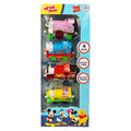 Set 4 locomotive metalice cu magnet, Cartoon Train, Metal, 8 cm, Multicolor - xStoc