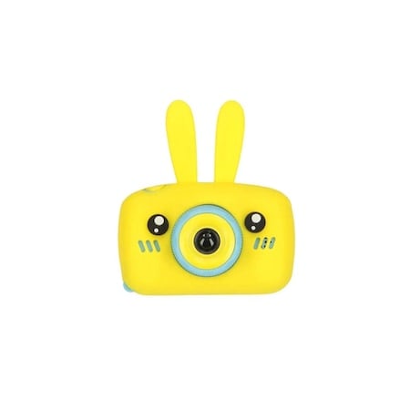 Aparat foto digital pentru copii, Galben, 1080P 30fps, LCD display 2.0", 600 mAh, Jocuri, Temporizator, Constructie durabila, ABS/Silicon