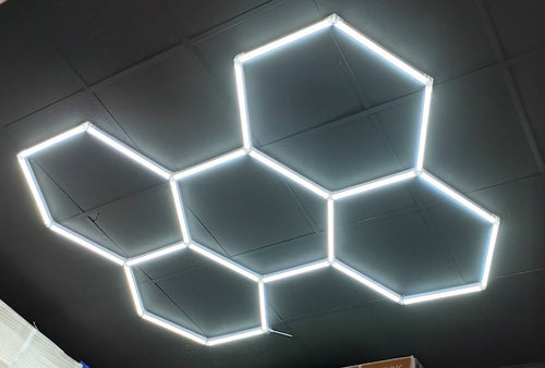 Aplica LED Hexagon HoneyComb, 5 Hexagoane Tavan/Perete 2548x1715