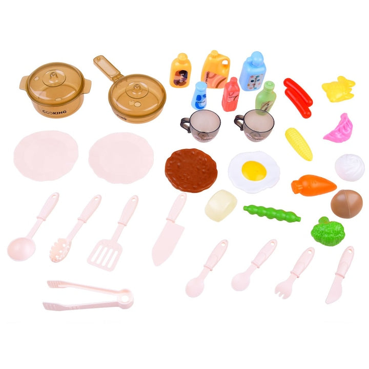 Bucatarie copii cu sunete si lumini ZA3877, Plastic, 65 x 45 x 24 cm, Multicolor - xStoc