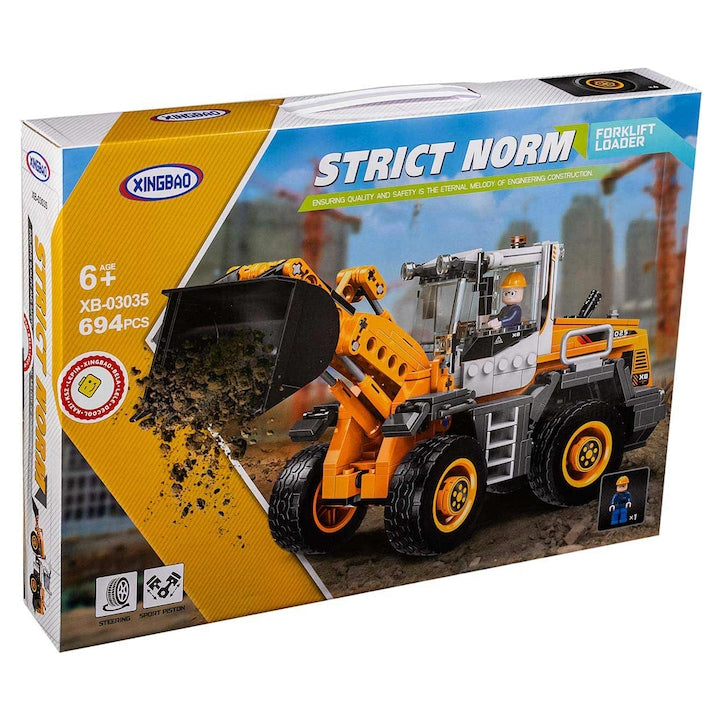 Buldozer de construit, 694 de piese, Multicolor - xStoc
