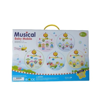 Carusel muzical de patut pentru bebelusi cu rotatie, muzica si lumini SL163