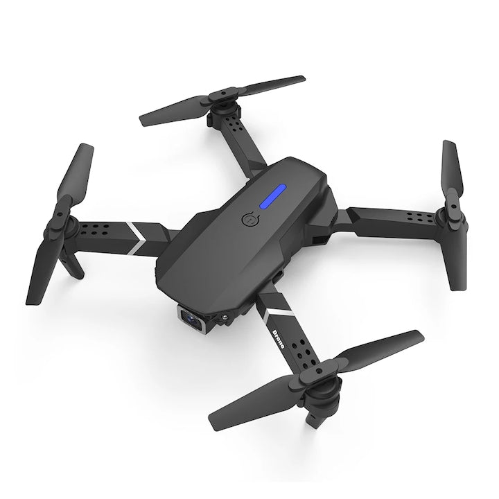 Drona portabila, cu picioare pliabile, cu camera 4k, Video si poze, Telecomanda cu suport telefon, aplicatie pentru telefon, Baterie 3.7V 1800mAh, Distanta 80-100m, Negru