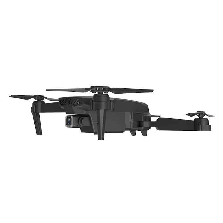 Drona portabila, cu picioare pliabile, cu camera 4k, Video si poze, Telecomanda cu suport telefon, aplicatie pentru telefon, Baterie 3.7V 1800mAh, Distanta 80-100m, Negru