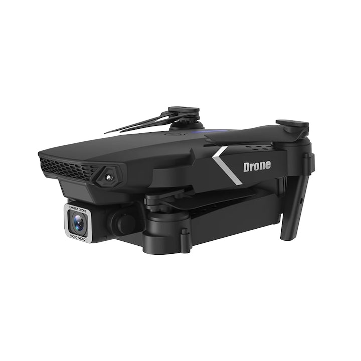 Drona portabila, cu picioare pliabile, cu camera 4k, Video si poze, Telecomanda cu suport telefon, aplicatie pentru telefon, Baterie 3.7V 1800mAh, Distanta 80-100m, Negru
