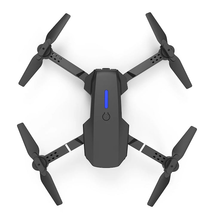 Drona portabila, cu picioare pliabile, cu camera 4k, Video si poze, Telecomanda cu suport telefon, aplicatie pentru telefon, Baterie 3.7V 1800mAh, Distanta 80-100m, Negru