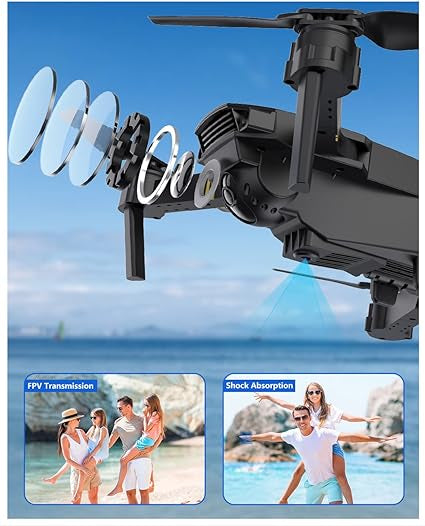 Drona WIFI 2.4G Baterie 600 Mha HPV Camera 2MP Cu Transmisie Pe Telefon Live Buton De Return To Home 4CH 6 Axes  Brate Pliabile