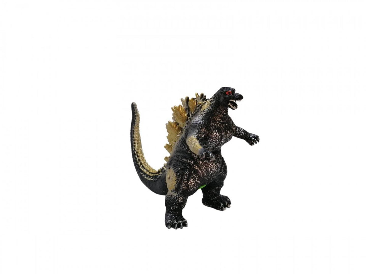 Figurina Godzilla, cu baterii si sunete din cauciuc moale, Galben 33 cm Lungime