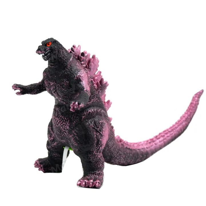 Figurina Godzilla, cu baterii si sunete din cauciuc moale, rosu, 33 cm Lungime