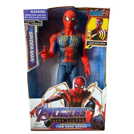 Figurina Spiderman, Titan Hero, Avengers, 30 cm, albastru-rosu, 3+