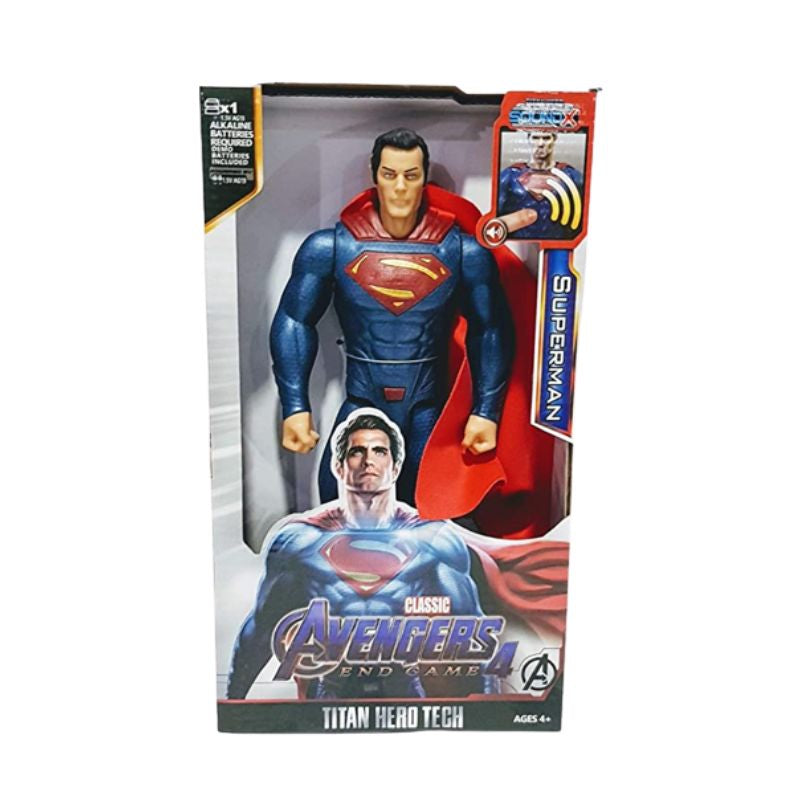 Figurina Superman, Titan Hero, 30 cm, albastru, 3 ani+