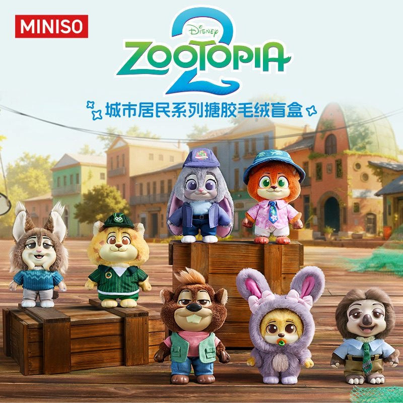 Figurina surpriza Blind Box Zootopia 2 City Residents Series (pluș moale din vinil)