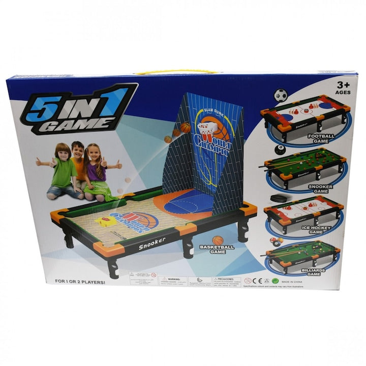 Joc interactiv 5 in 1 Snooker, Biliard, Hochei, Fotbal, Baschet - xStoc