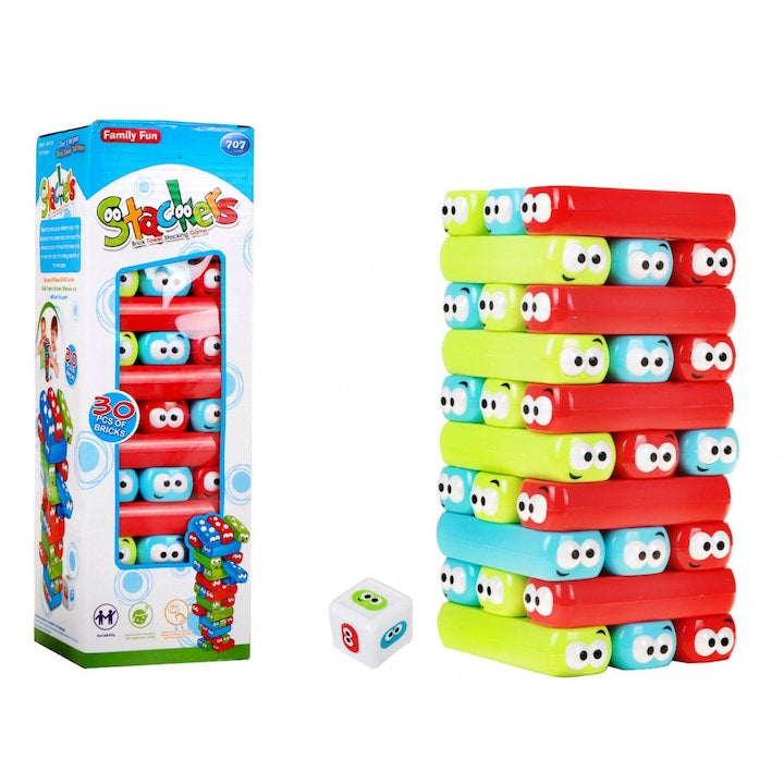 Joc Jenga Junior, 30 x 10.5 x 10 cm, Multicolor - xStoc
