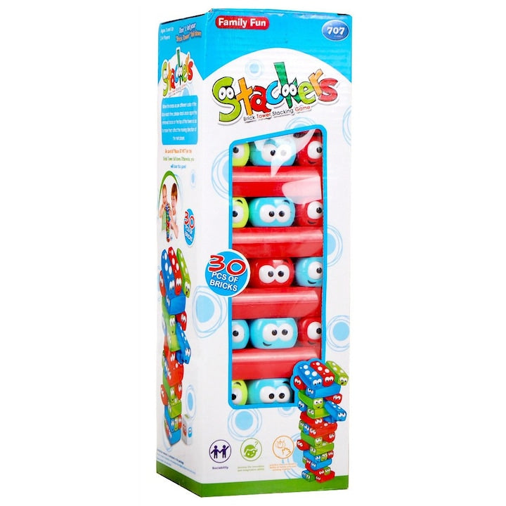 Joc Jenga Junior, 30 x 10.5 x 10 cm, Multicolor - xStoc
