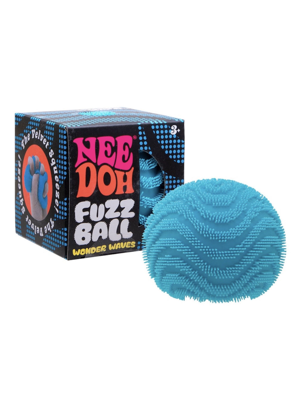 Jucarie antistres Fuzz Ball NeeDoh, 6,3 cm Albastru