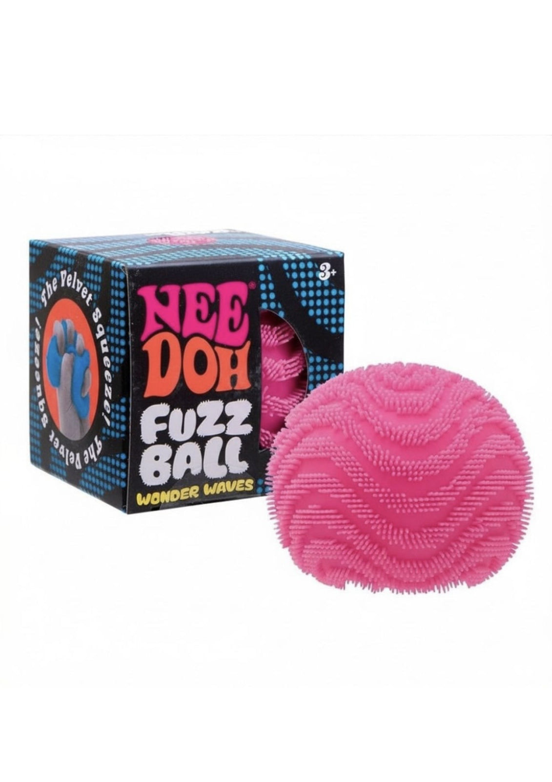 Jucarie antistres Fuzz Ball NeeDoh, 6,3 cm Roz