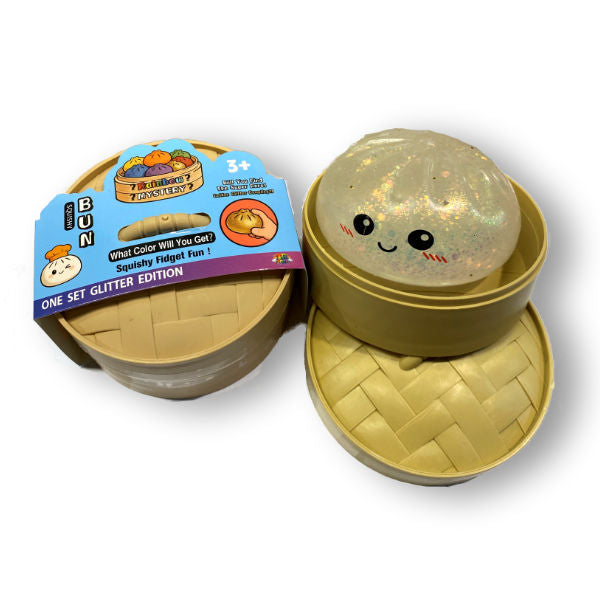 Jucărie Antistres Squishy Dumpling mystery box, Glitter Edition