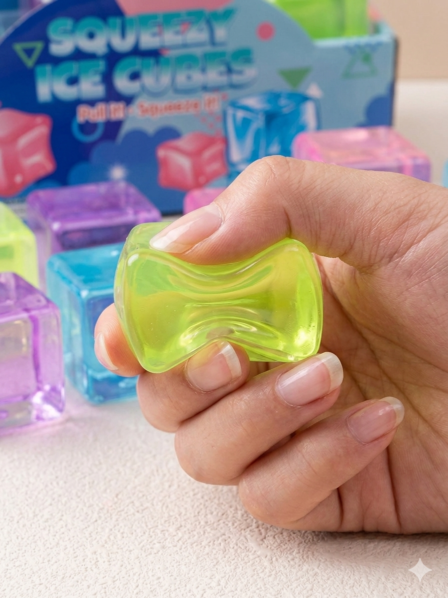 Jucărie Antistres Squishy, Squeezy Ice Cubes