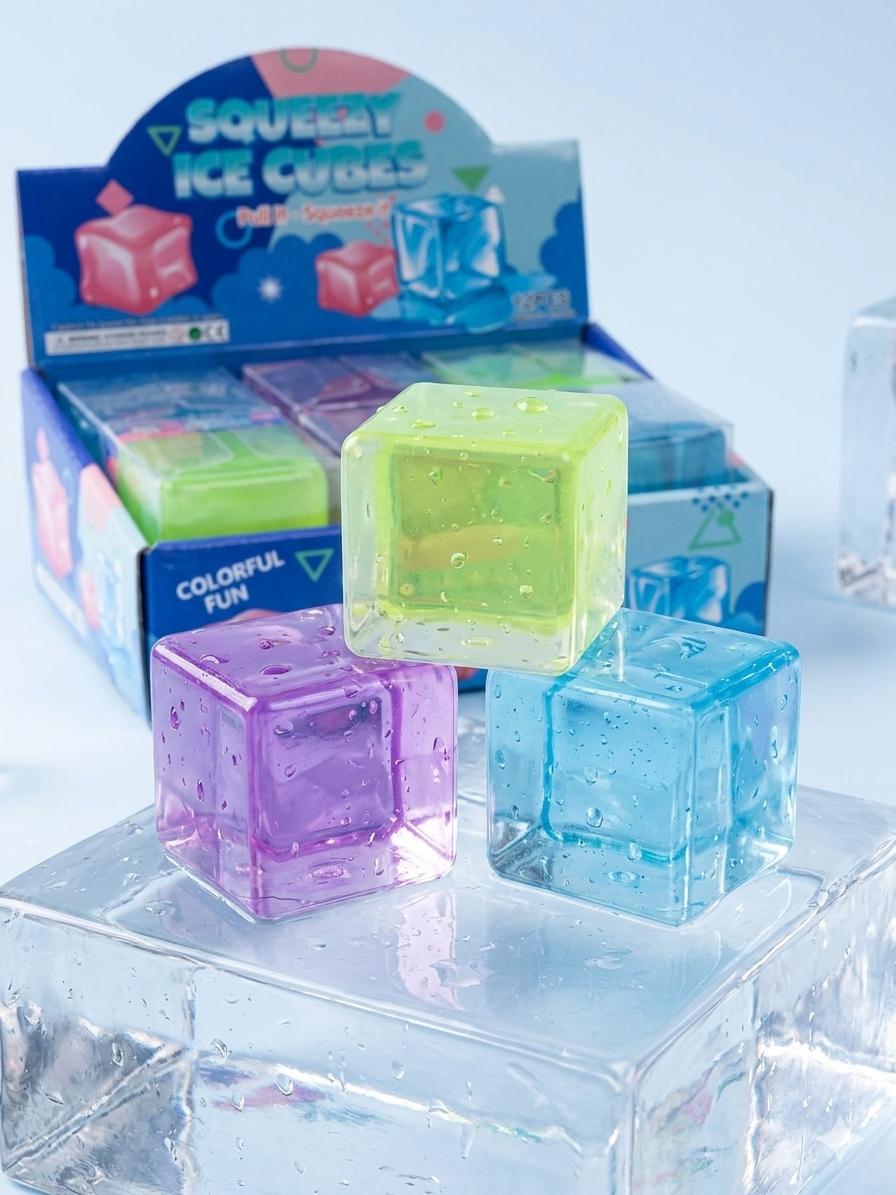 Jucărie Antistres Squishy, Squeezy Ice Cubes