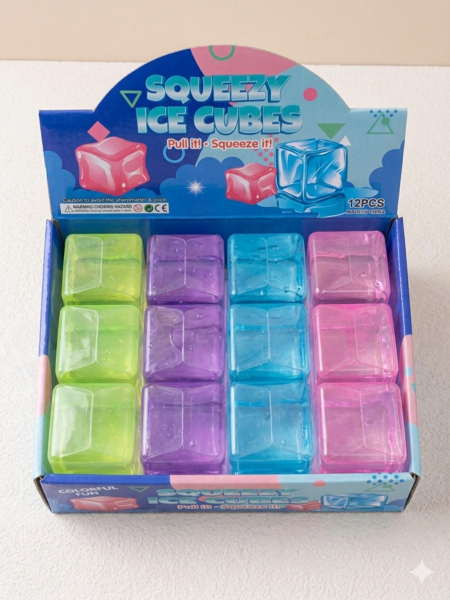 Jucărie Antistres Squishy, Squeezy Ice Cubes