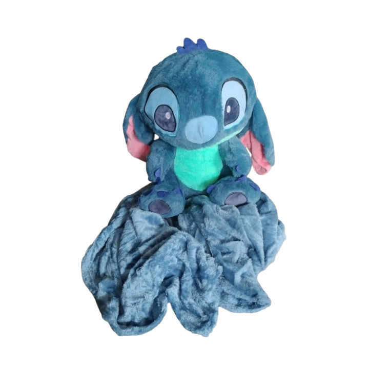 Jucarie plush stich cu paturica pufosa