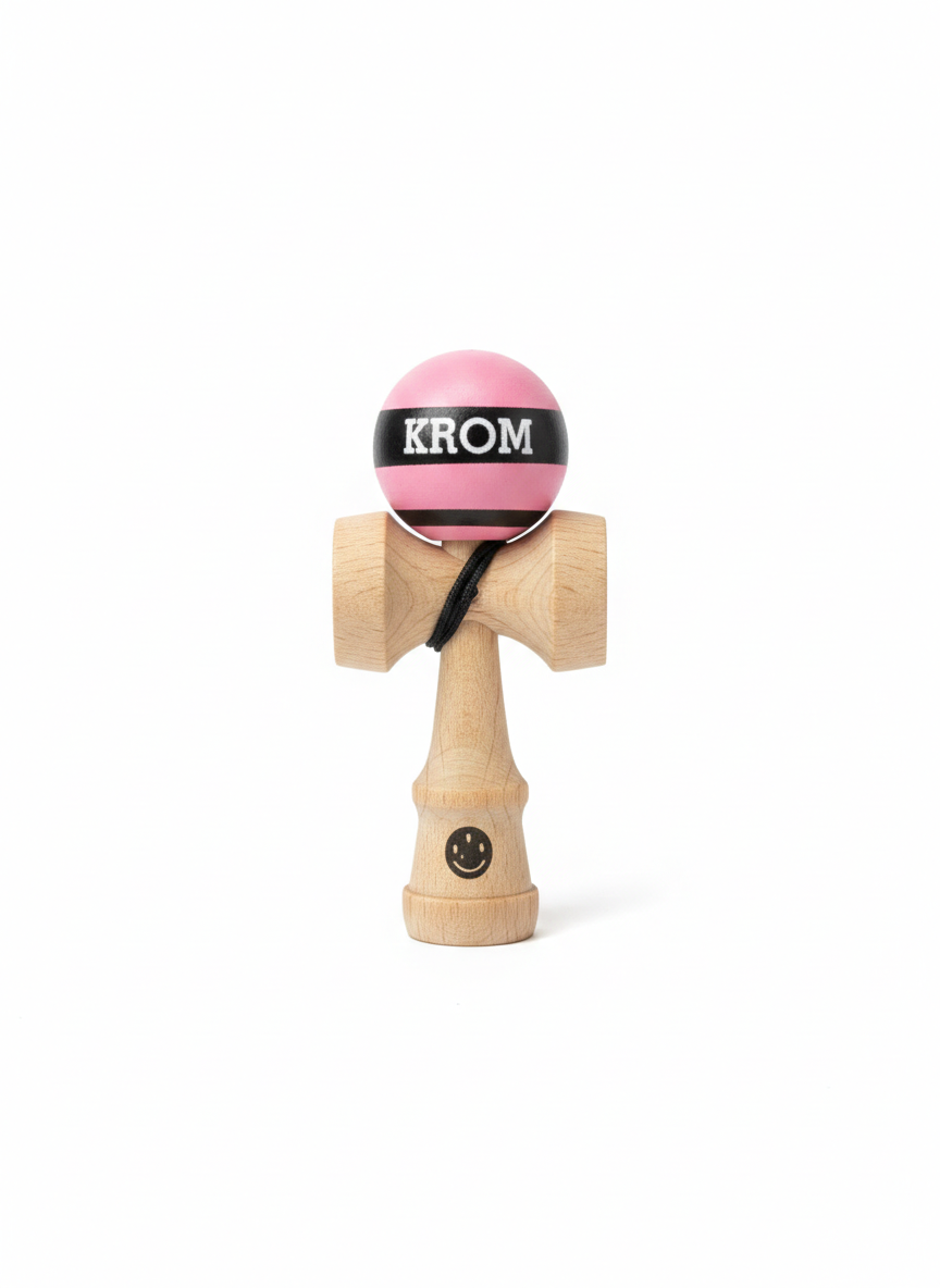 KENDAMA KROM Mini, marime mica pentru buzunar, Roz 8 cm