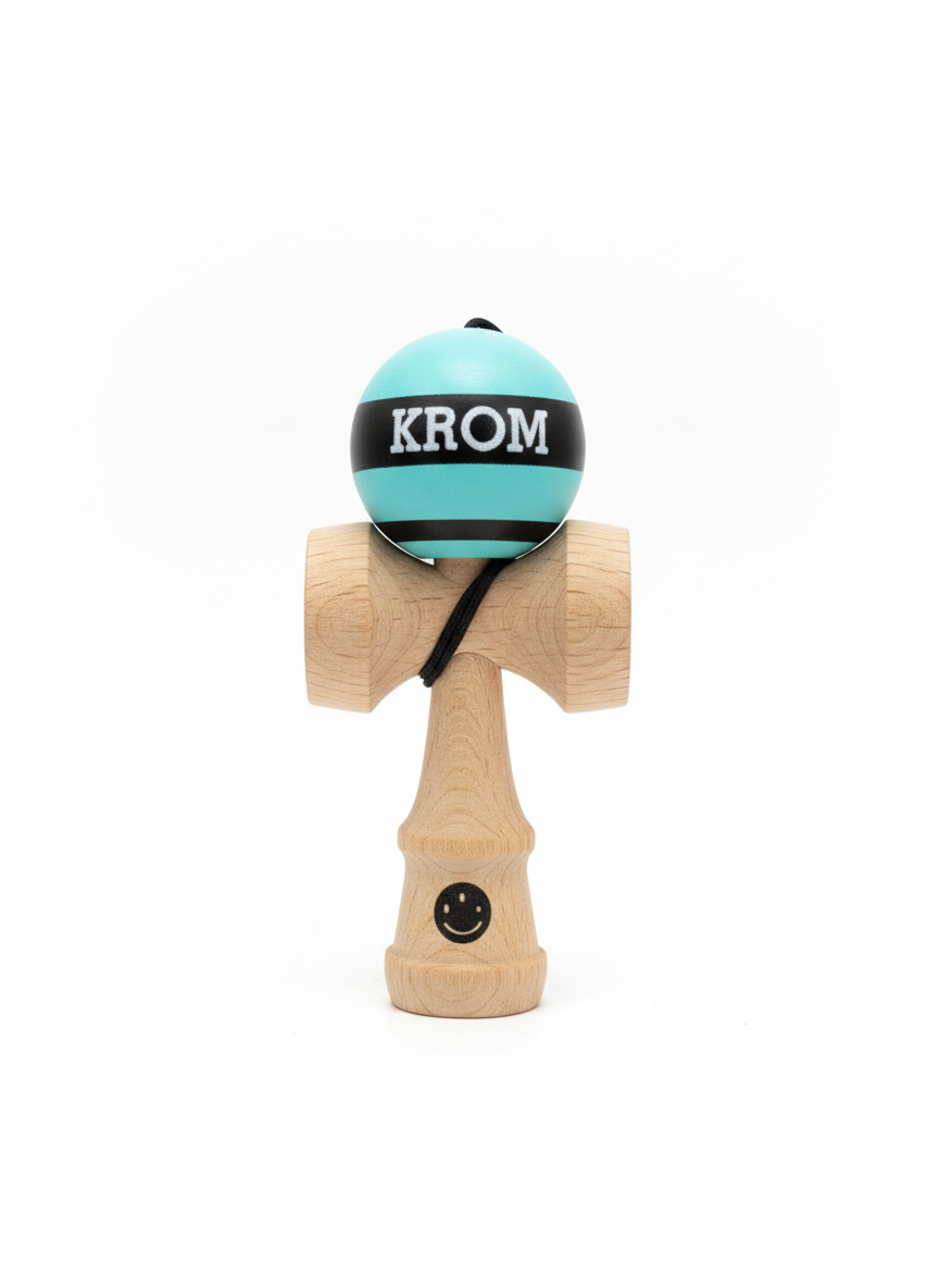 KENDAMA KROM Mini, marime mica pentru buzunar, sky Blue 8 cm