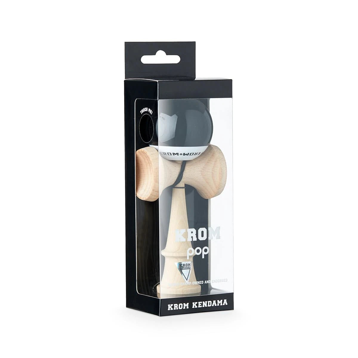 Kendama Tip KROM Pop Chrome Pop LOL Clear, Negru