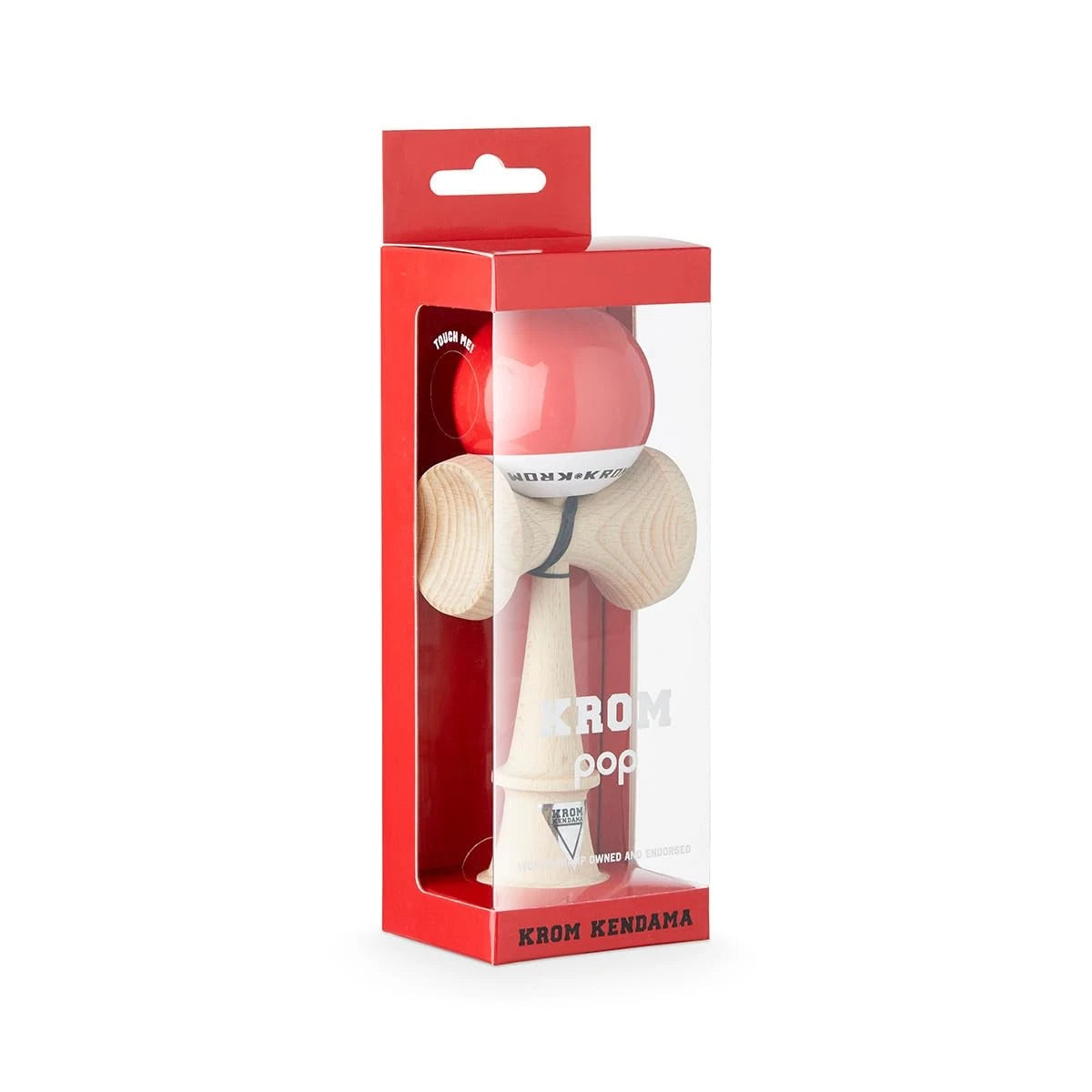 Kendama Tip KROM Pop Chrome Pop LOL  Clear, Rosu