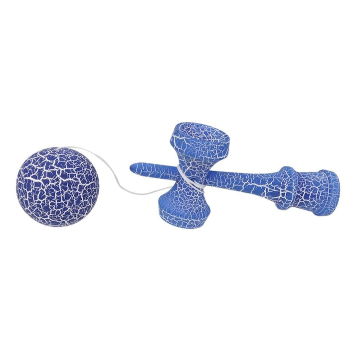 Kendama profesionala Albastru, Lemn, 18 cm