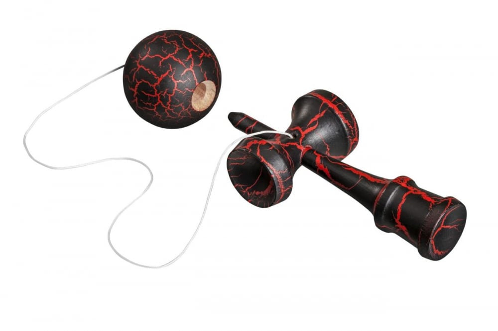 Kendama profesională din lemn, jucărie japoneză, design crăpat CRACK, culoare Roșu/Negru Nu există recenzii încă.