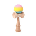 Kendama profesionala Roz/Galben/Albastru, Lemn, 18 cm