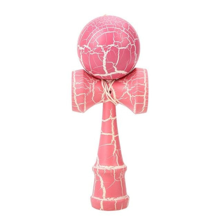 Kendama profesionala roz, Lemn, 18 cm