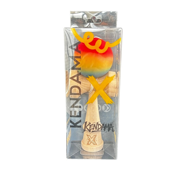Kendama X Original Profesional, Model Gradient, 18cm, din Lemn