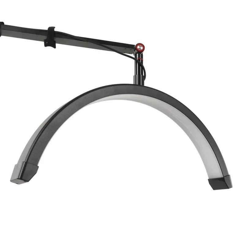 Lampa Led Semiluna cu Picior Fix, Reglarea Intesitatii si Suport pentru Telefon, 16 Inch