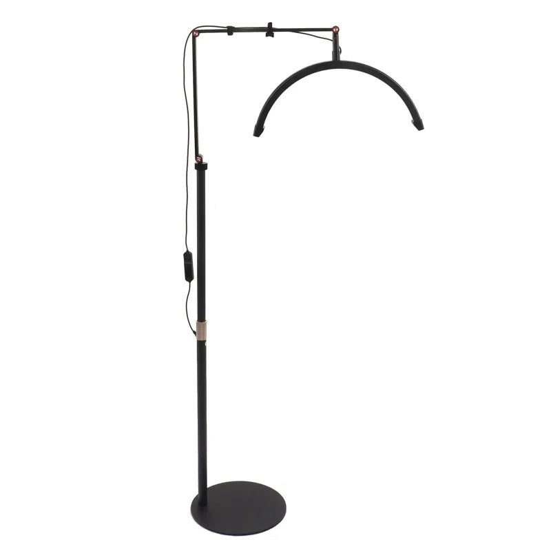 Lampa Led Semiluna cu Picior Fix, Reglarea Intesitatii si Suport pentru Telefon, 16 Inch