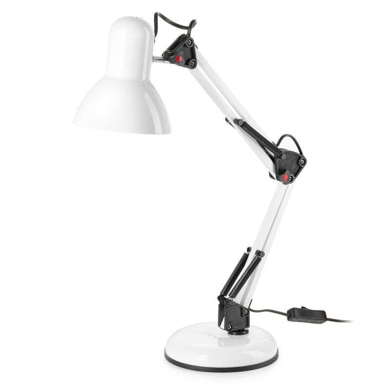 Lampa Masa Manichiura, Lampa Birou Cu Picior Si Suport,Alba