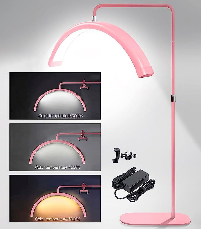 Lampa Profesionala Led Semiluna, Gene, manichiura 23inch roz