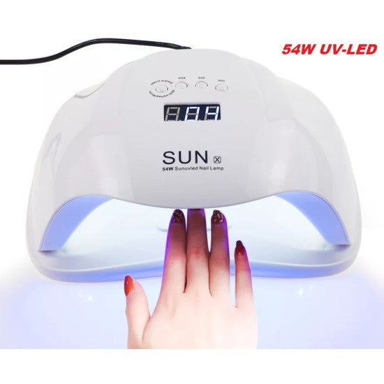 Lampa Unghii Sun - X, Led 54W pentru manichiura, Alb