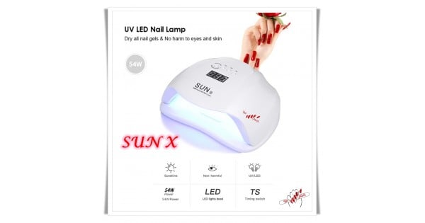 Lampa Unghii Sun - X, Led 54W pentru manichiura, Alb
