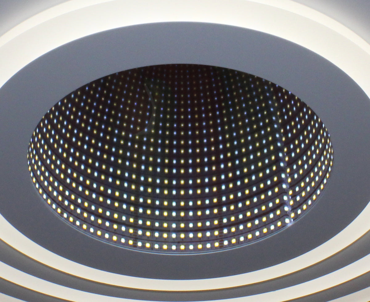 Lustra Led Design modern SLS - 3D, Aplicatie, Telecomanda, Intensitate reglabila 200w 7634