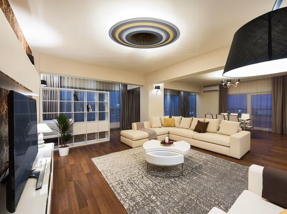 Lustra Led Design modern SLS - 3D, Aplicatie, Telecomanda, Intensitate reglabila 200w 7634