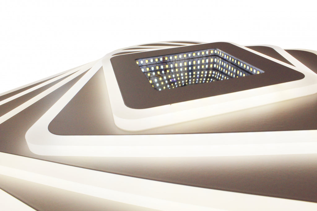 Lustra Led Design modern SLS - 3D, Aplicatie, Telecomanda, Intensitate reglabila 200w 7636
