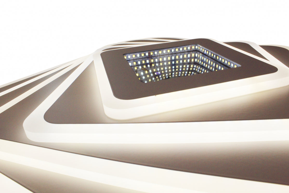 Lustra Led Design modern SLS - 3D, Aplicatie, Telecomanda, Intensitate reglabila 200w 7636