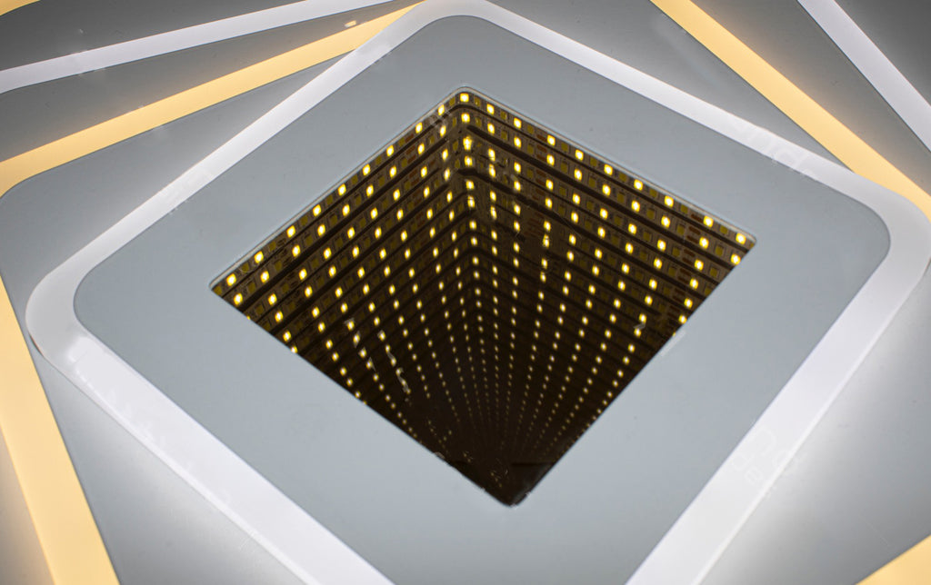 Lustra Led Design modern SLS - 3D, Aplicatie, Telecomanda, Intensitate reglabila 200w 7636