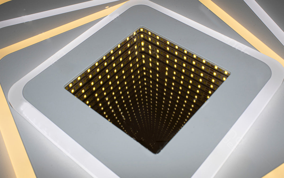 Lustra Led Design modern SLS - 3D, Aplicatie, Telecomanda, Intensitate reglabila 200w 7636