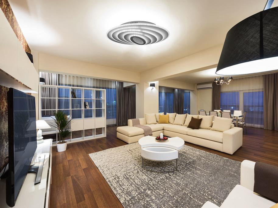 Lustra Led Design modern SLS - 3D, Aplicatie, Telecomanda, Intensitate reglabila 200w 7631