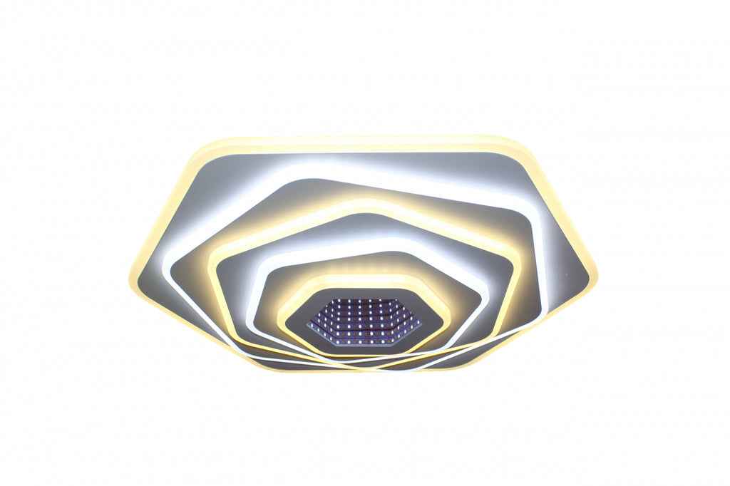 Lustra Led Design modern SLS - 3D, Aplicatie, Telecomanda, Intensitate reglabila 200w 7632