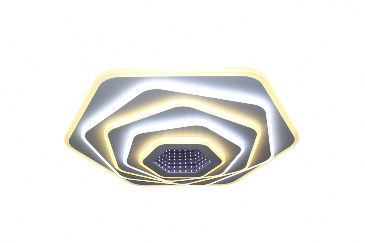 Lustra Led Design modern SLS - 3D, Aplicatie, Telecomanda, Intensitate reglabila 200w 7632